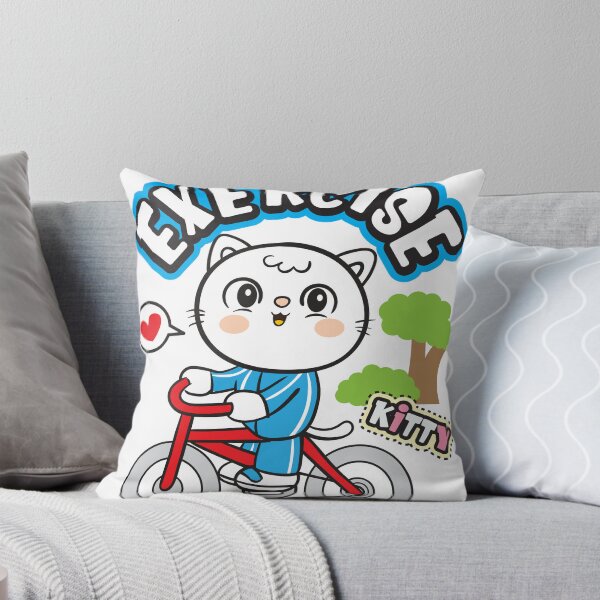 Item preview, Exercise Kitty Bicycle Adventure Cat Design designed and sold by LunaPixelStudio.