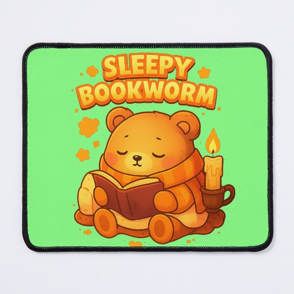 Item preview, Sleepy Bookworm Bear – Cozy Reading Bear with Candle designed and sold by © Zenscape Studio 2025.