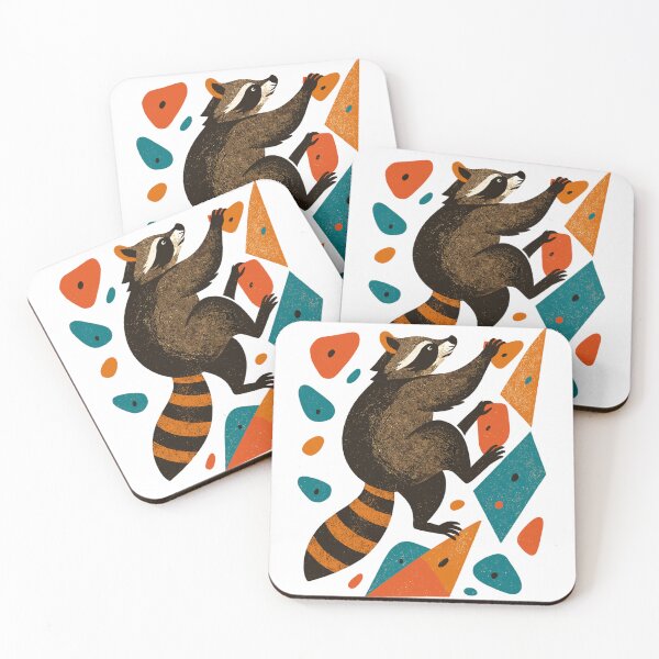 Item preview, Bouldering raccoon climbing motivation gift designed and sold by Pineapple-Tree.