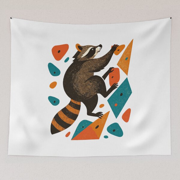 Item preview, Bouldering raccoon climbing motivation gift designed and sold by Pineapple-Tree.