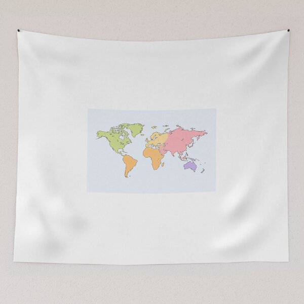 Item preview, Minimal Pastel World Map – Clean Modern Geography Design designed and sold by Snark Studio.