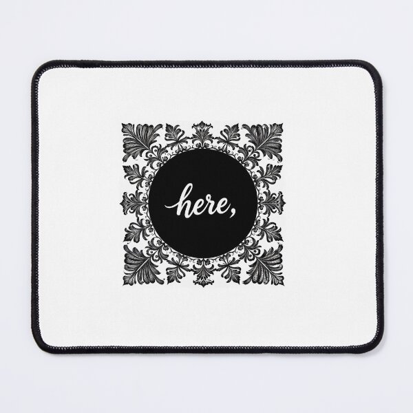 Item preview, A decorative monochrome here sign designed and sold by ShaDeS-AI-Art.