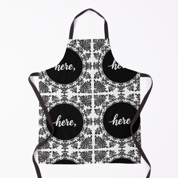 Item preview, A decorative monochrome here sign designed and sold by ShaDeS-AI-Art.