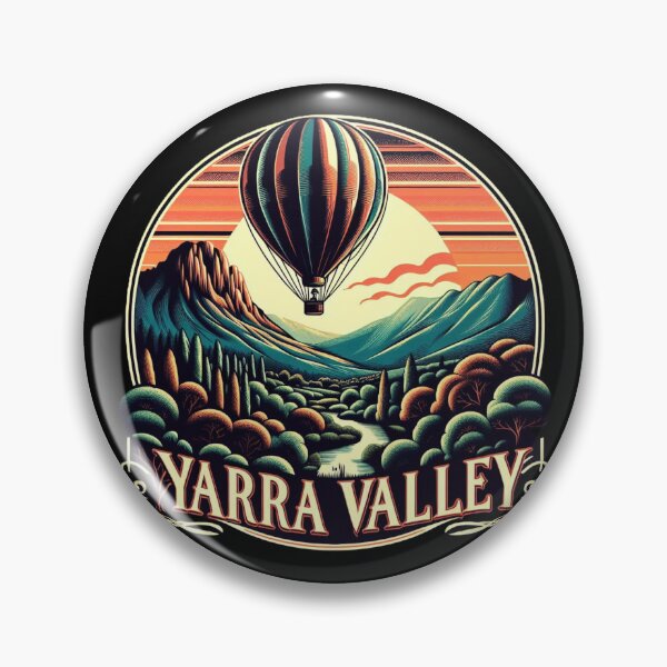 Item preview, Yarra Valley Hot Air Balloon Vintage Landscape designed and sold by Zoo-Moo.