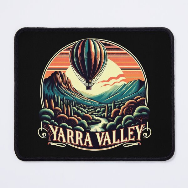 Item preview, Yarra Valley Hot Air Balloon Vintage Landscape designed and sold by Zoo-Moo.