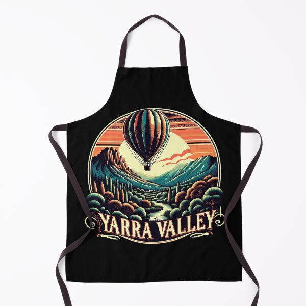 Item preview, Yarra Valley Hot Air Balloon Vintage Landscape designed and sold by Zoo-Moo.