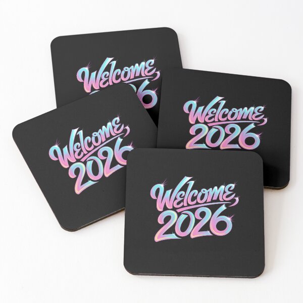 Item preview, Welcome 2026 Neon Typography Retro Gradient Design designed and sold by Kruti Collection.