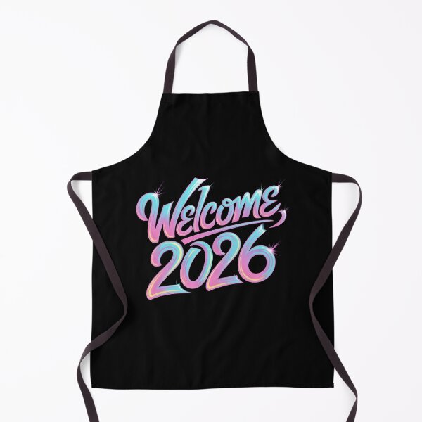 Item preview, Welcome 2026 Neon Typography Retro Gradient Design designed and sold by Kruti Collection.