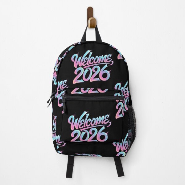 Item preview, Welcome 2026 Neon Typography Retro Gradient Design designed and sold by Kruti Collection.