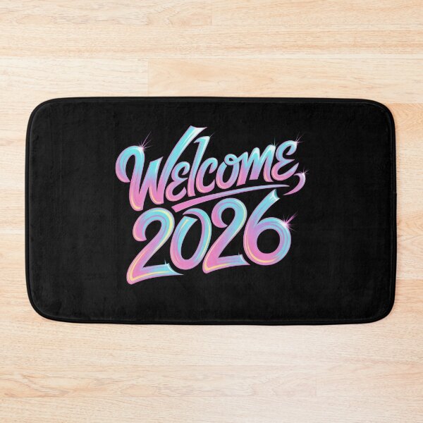 Item preview, Welcome 2026 Neon Typography Retro Gradient Design designed and sold by Kruti Collection.