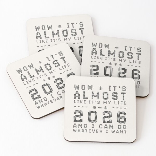 Item preview, Wow it’s almost 2026 and I can do whatever I want – cozy knit typography quote designed and sold by It's all about SHE.