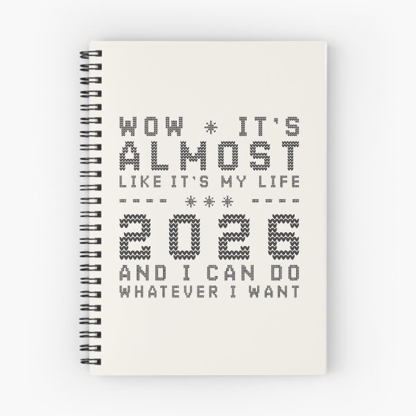 Item preview, Wow it’s almost 2026 and I can do whatever I want – cozy knit typography quote designed and sold by It's all about SHE.