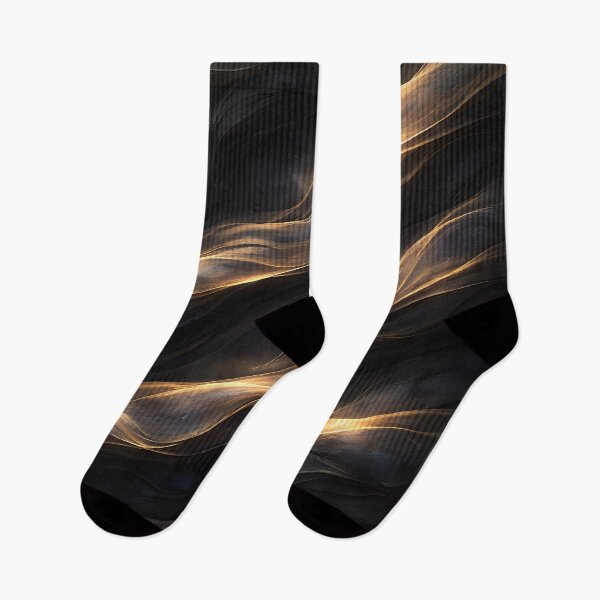 Item preview, Golden Flow Wave pattern designed and sold by LuxeFusionArt.