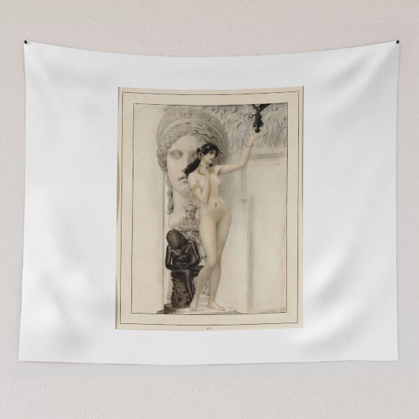 Item preview, Allegory of Sculpture – Gustav Klimt Symbolist Classical Art Print designed and sold by Art Outlaws.
