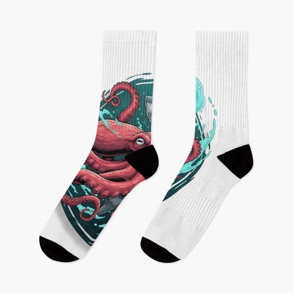 Item preview, Octopus vs Shark Ocean Art designed and sold by Next-level-arts.