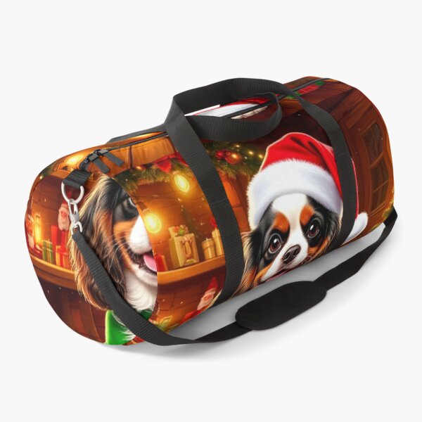 Item preview, Festive Cavalier King Charles Spaniel Christmas Elf designed and sold by AmetistLight.