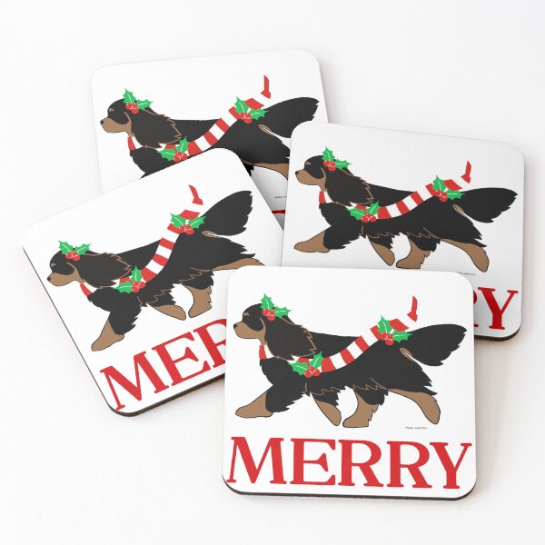 Item preview, Black and Tan Cavalier Christmas designed and sold by Atelier Cupcake.