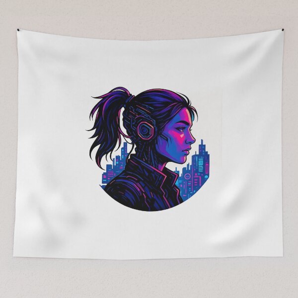 Item preview, Cyberpunk Futuristic AI Woman designed and sold by Amr Siam.
