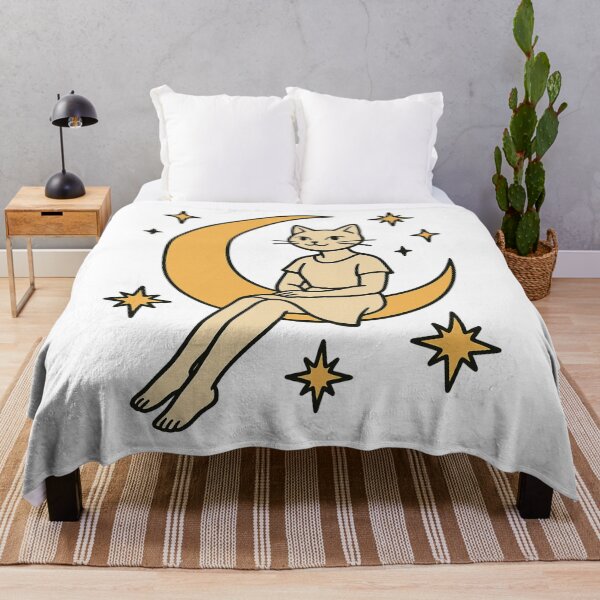 Item preview, Cat on the Crescent Moon designed and sold by luckyyouth.