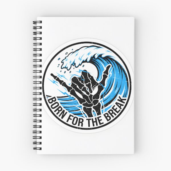 Item preview, Born for the Break Surfing Skeleton Sticker designed and sold by homydesign.