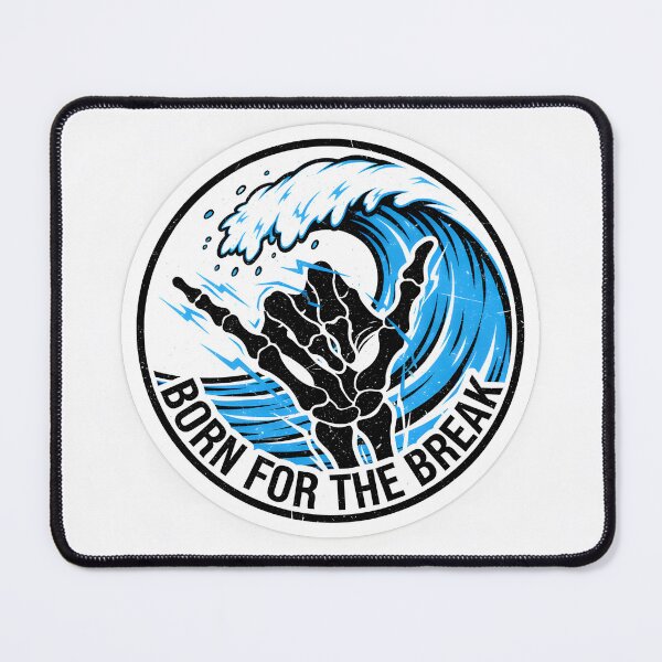 Item preview, Born for the Break Surfing Skeleton Sticker designed and sold by homydesign.