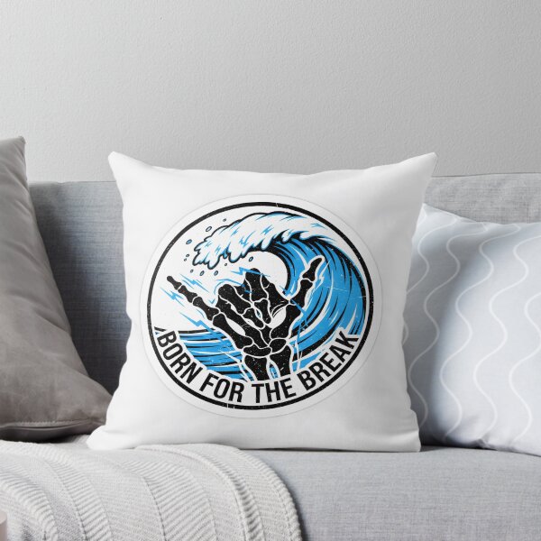 Item preview, Born for the Break Surfing Skeleton Sticker designed and sold by homydesign.