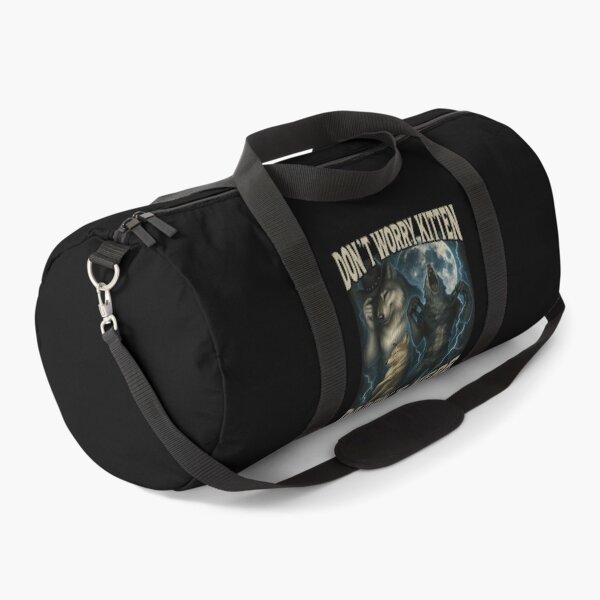 Item preview, Don't Worry Kitten Daddy's Here Funny Alpha Wolf Meme designed and sold by JohnBrightIdeas.