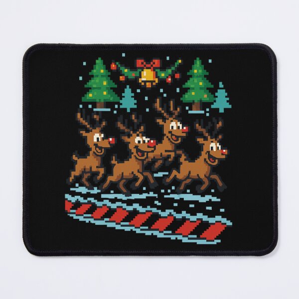 Item preview, 8-Bit Christmas Reindeer Parade - Retro Pixel Holiday Art designed and sold by Kotalo.