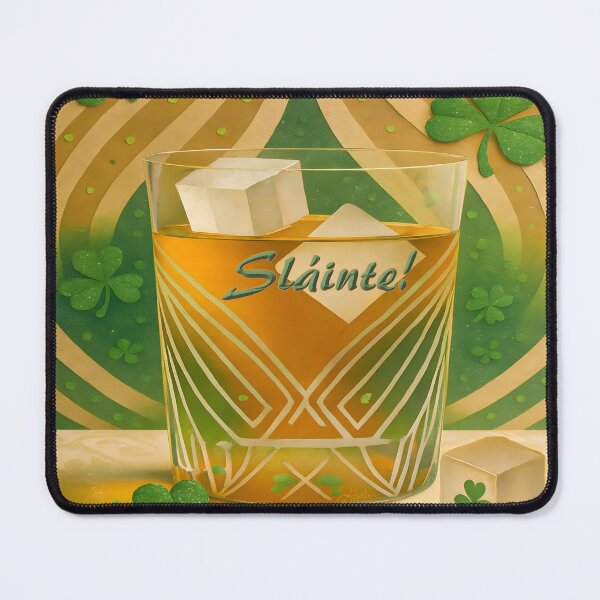 Item preview, St Patrick's Day Shamrock Whiskey Tumbler designed and sold by Lee Hiller Designs.