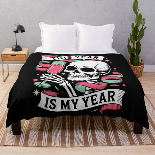 Item preview, Sarcastic New Year Skeleton Drinking Xmas designed and sold by tiemacopaxer.
