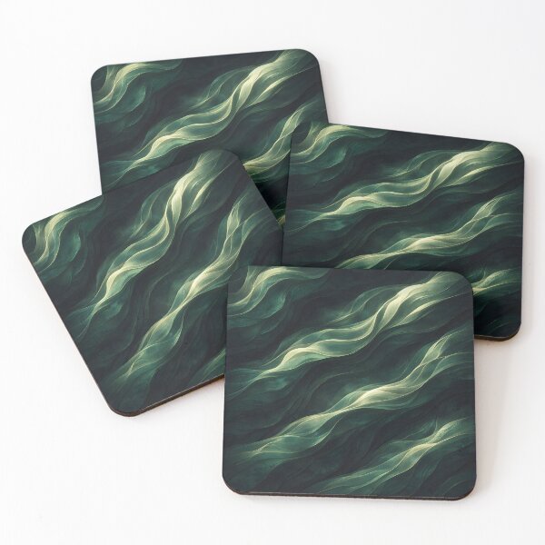 Item preview, Green Silk Current Pattern designed and sold by LuxeFusionArt.