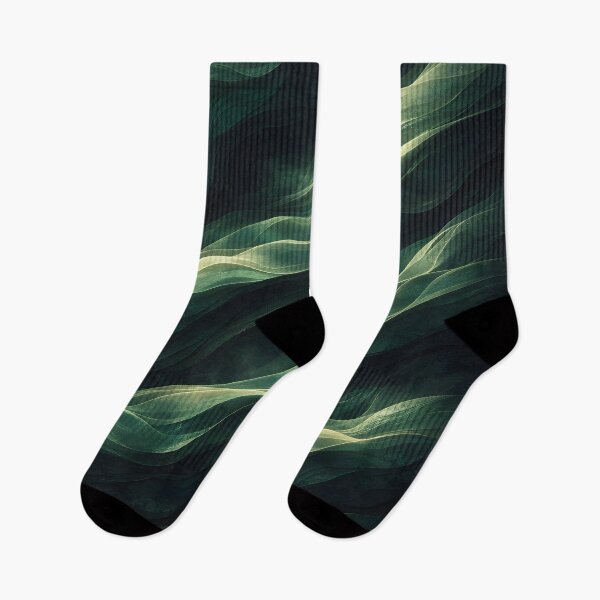 Item preview, Green Silk Current Pattern designed and sold by LuxeFusionArt.