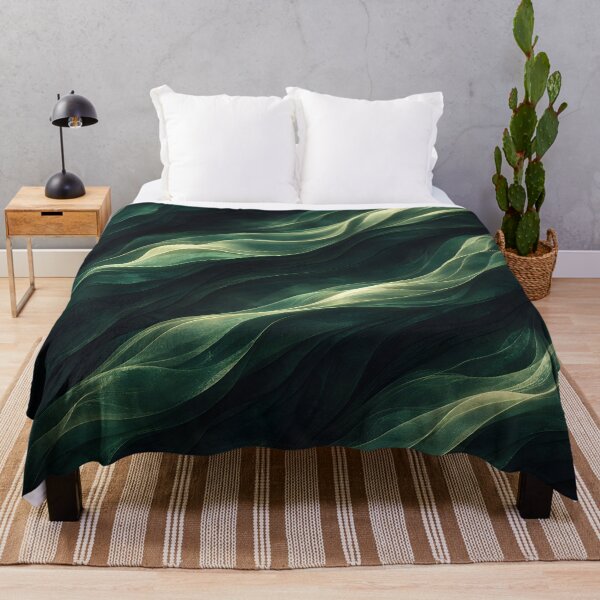 Item preview, Green Silk Current Pattern designed and sold by LuxeFusionArt.