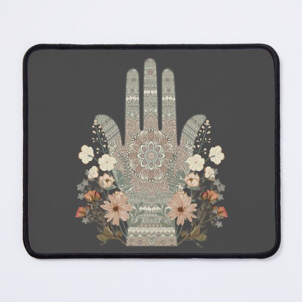 Item preview, Boho Floral Hamsa with Mandala – Spiritual Symbol of Protection and Calm designed and sold by JuanaDesigns.