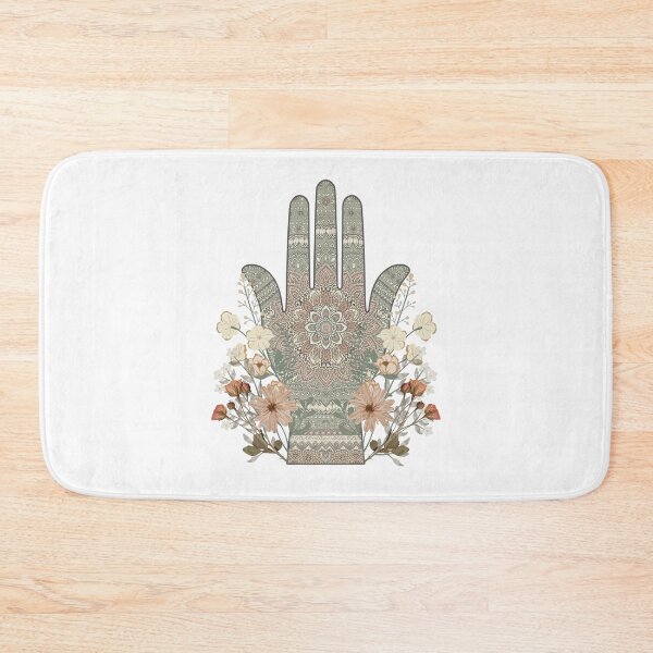 Item preview, Boho Floral Hamsa with Mandala – Spiritual Symbol of Protection and Calm designed and sold by JuanaDesigns.