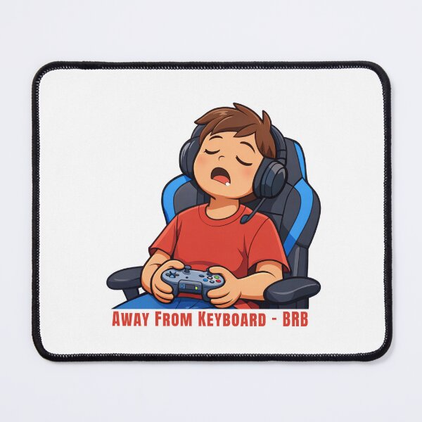 Item preview, Away From Keyboard (AFK) – BRB Funny Gamer Illustration designed and sold by inaveed.
