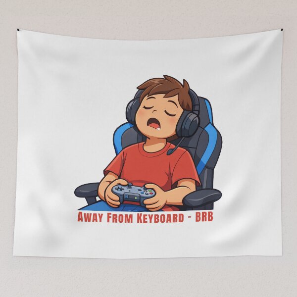 Item preview, Away From Keyboard (AFK) – BRB Funny Gamer Illustration designed and sold by inaveed.