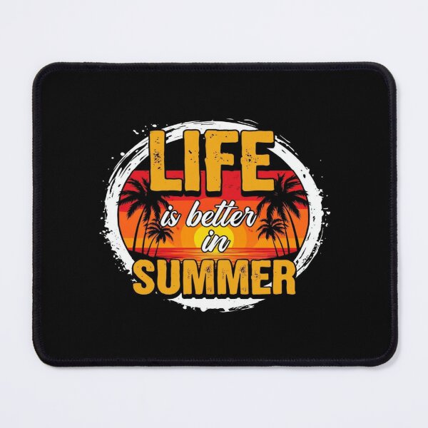 Item preview, Life Is Better in Summer – Tropical Sunset Beach Vibes with Palm Trees & Ocean Waves Circle Design designed and sold by Bright Nest Studio.