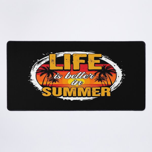 Item preview, Life Is Better in Summer – Tropical Sunset Beach Vibes with Palm Trees & Ocean Waves Circle Design designed and sold by Bright Nest Studio.