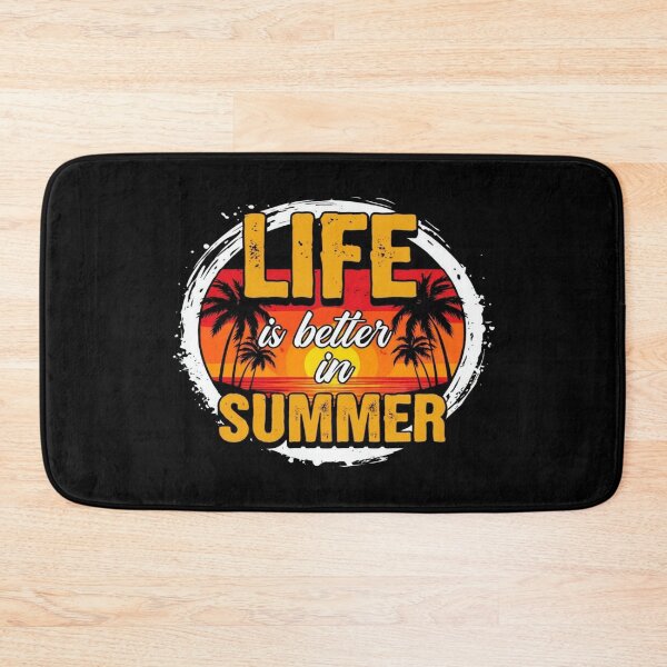 Item preview, Life Is Better in Summer – Tropical Sunset Beach Vibes with Palm Trees & Ocean Waves Circle Design designed and sold by Bright Nest Studio.