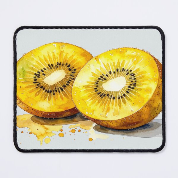 Item preview, Sliced golden kiwi in watercolor style designed and sold by LiskoDesign.