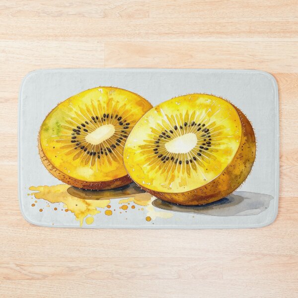 Item preview, Sliced golden kiwi in watercolor style designed and sold by LiskoDesign.
