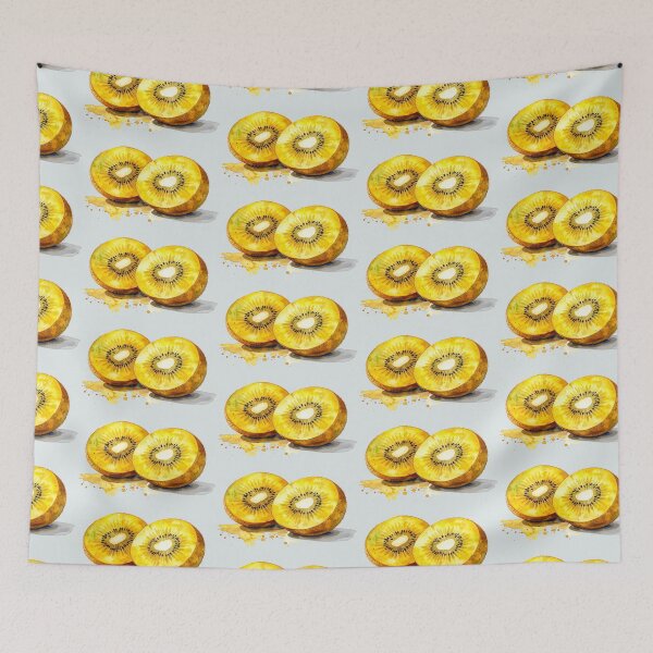 Item preview, Sliced golden kiwi in watercolor style designed and sold by LiskoDesign.