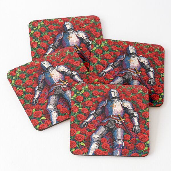 Item preview, Fallen Knight Resting Among Roses designed and sold by MHD.