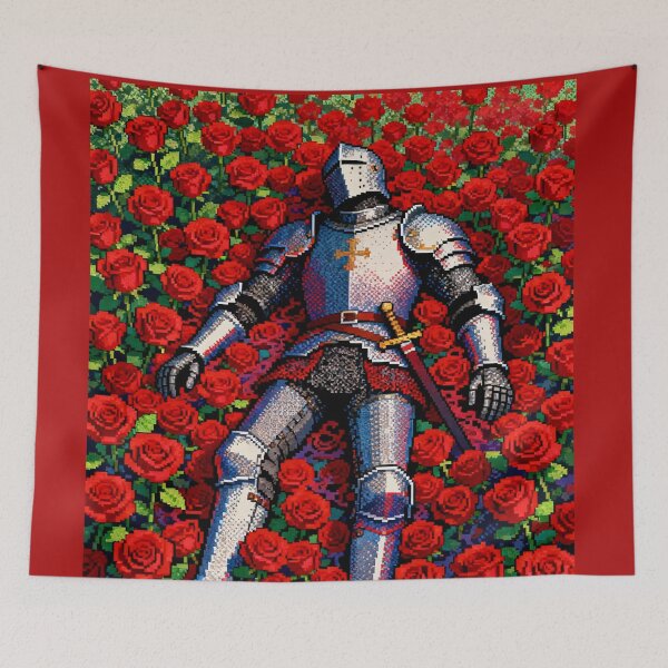 Item preview, Fallen Knight Resting Among Roses designed and sold by MHD.