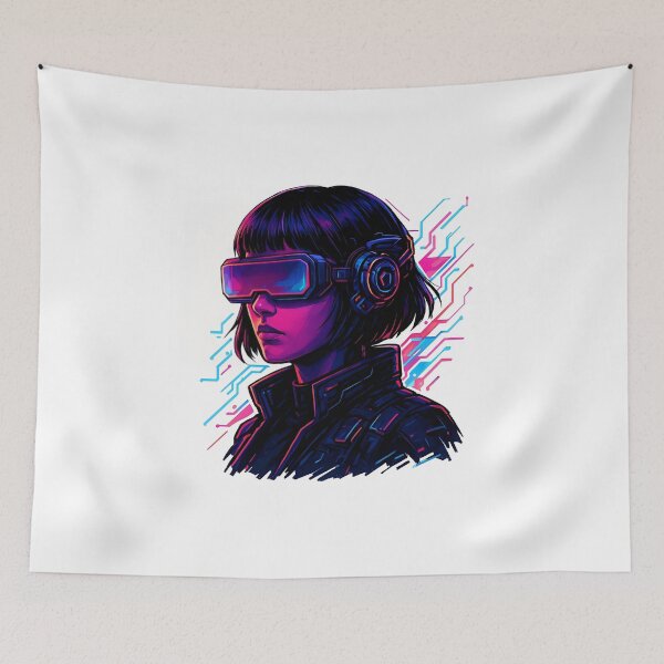Item preview, Cyberpunk VR Futuristic Girl designed and sold by Amr Siam.