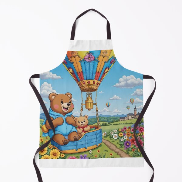 Item preview, Cute, Smiling Bears on Ballon Trip in Beautiful Summer designed and sold by Pim-Crystal.