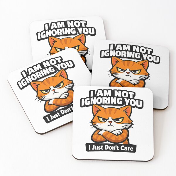 Item preview, Angry Cat “I Just Don’t Care” Funny Minimalist T-Shirt Design designed and sold by LioraStudio.