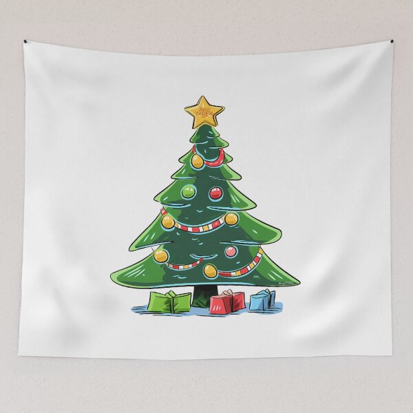 Item preview, Merry Christmas Tree Cartoon - Festive Holiday Gift Presents Star designed and sold by DesignArtist.ia.