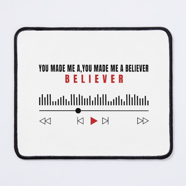 Item preview, Believer – Minimal Red Typography Quote Art | Dark Motivational Music Vibes designed and sold by inaveed.